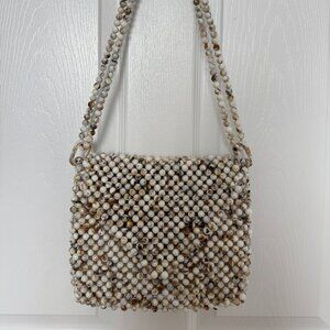 Rachel Ashwell Anthropology Glass Marble Beaded Shoulder Crossbody Bag